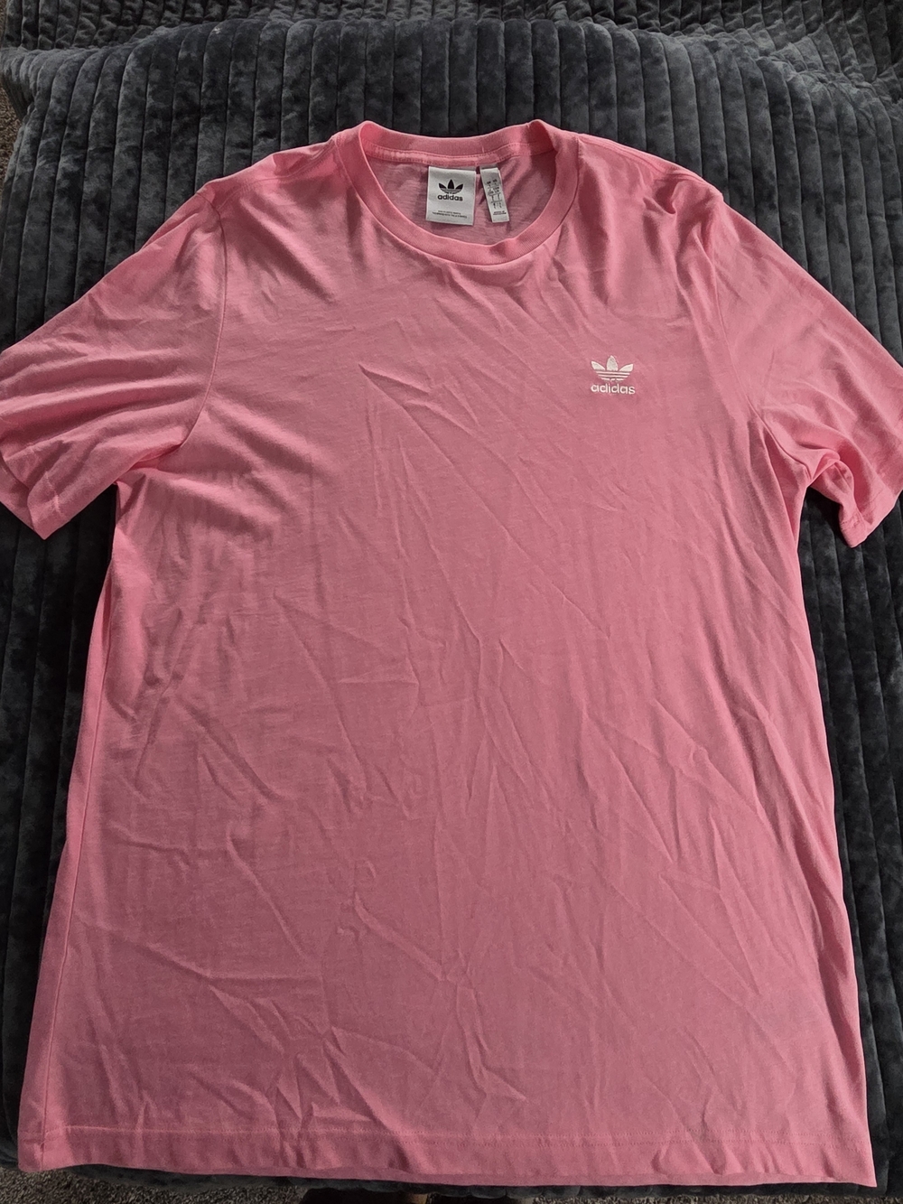 $10 adidas Pink Trefoil Chest Logo Short Sleeve Tee